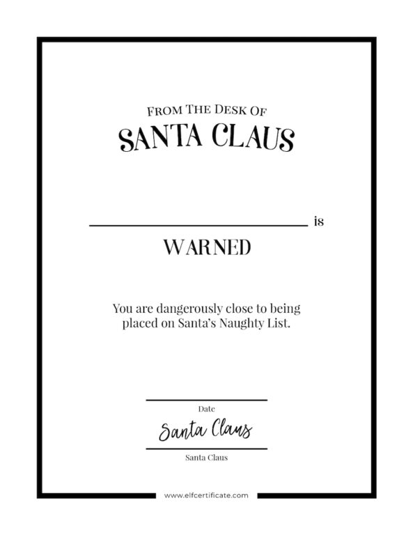 Simple Black Certificate Warning
