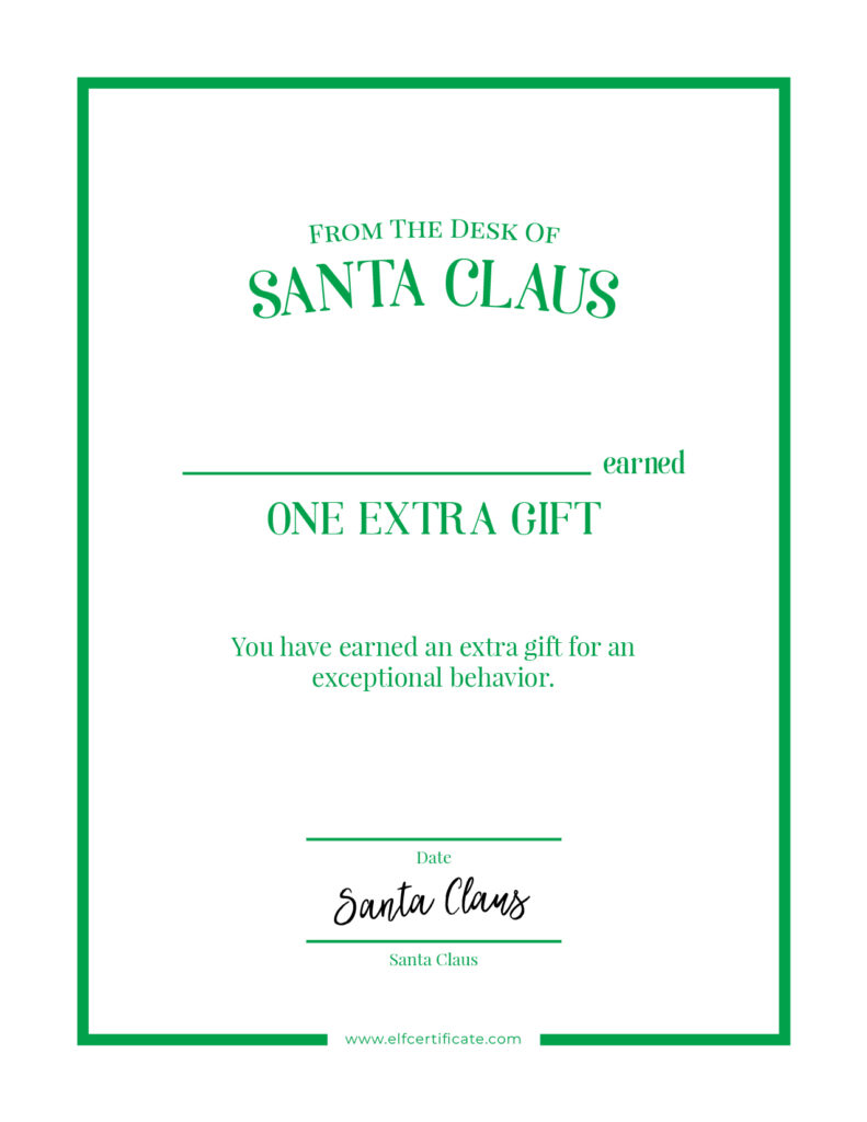 Simple Green Certificate Extra Gift